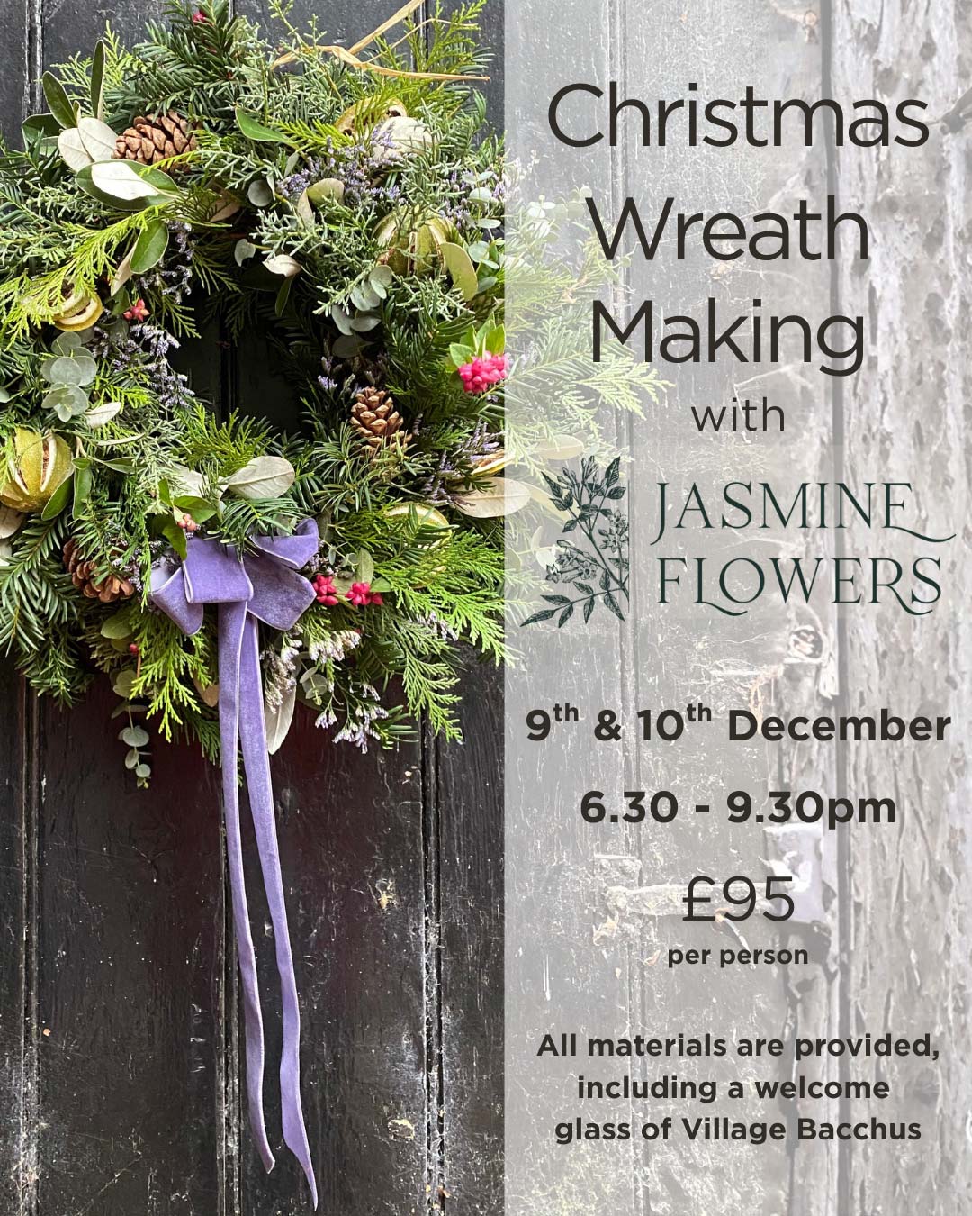 Christmas Wreath Making at the Cellar Door